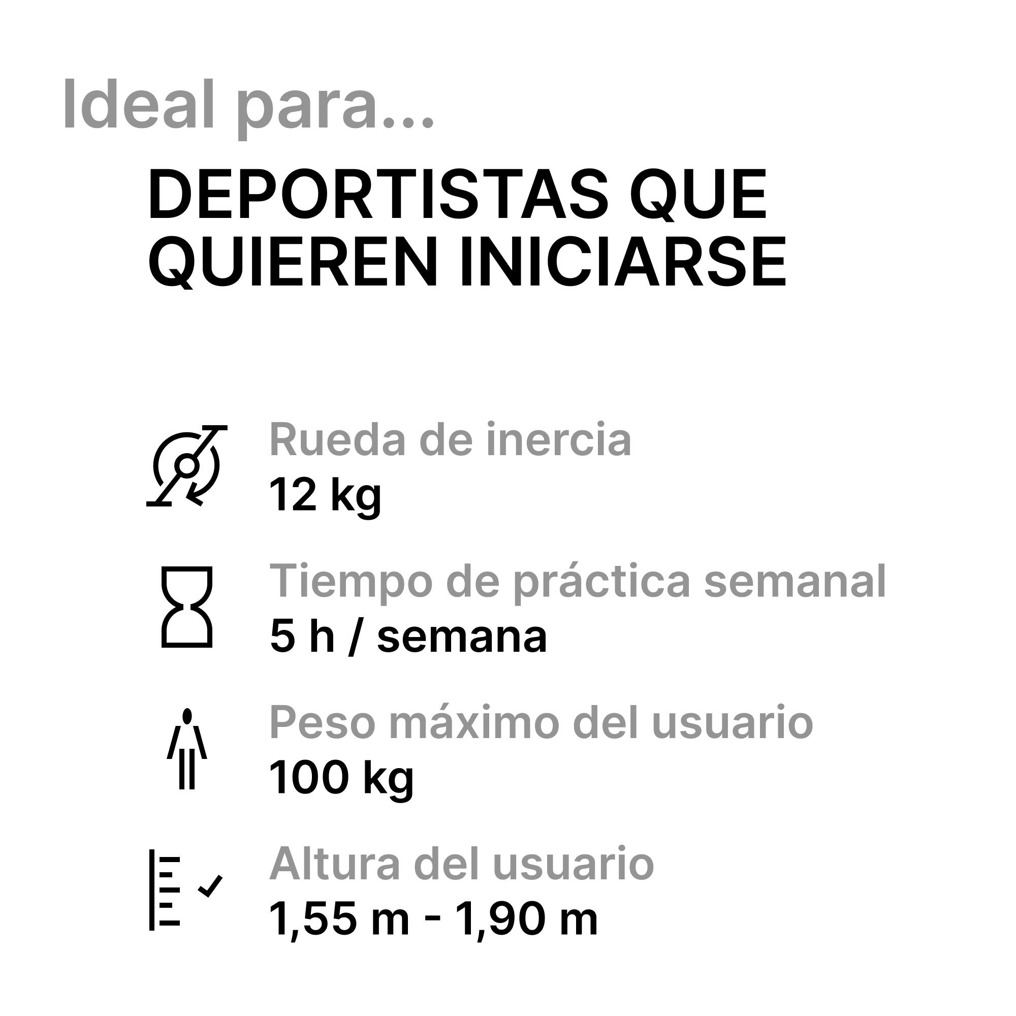 Bicicleta ciclo indoor Domyos Biking 100  12kg rueda inercia. 2/15