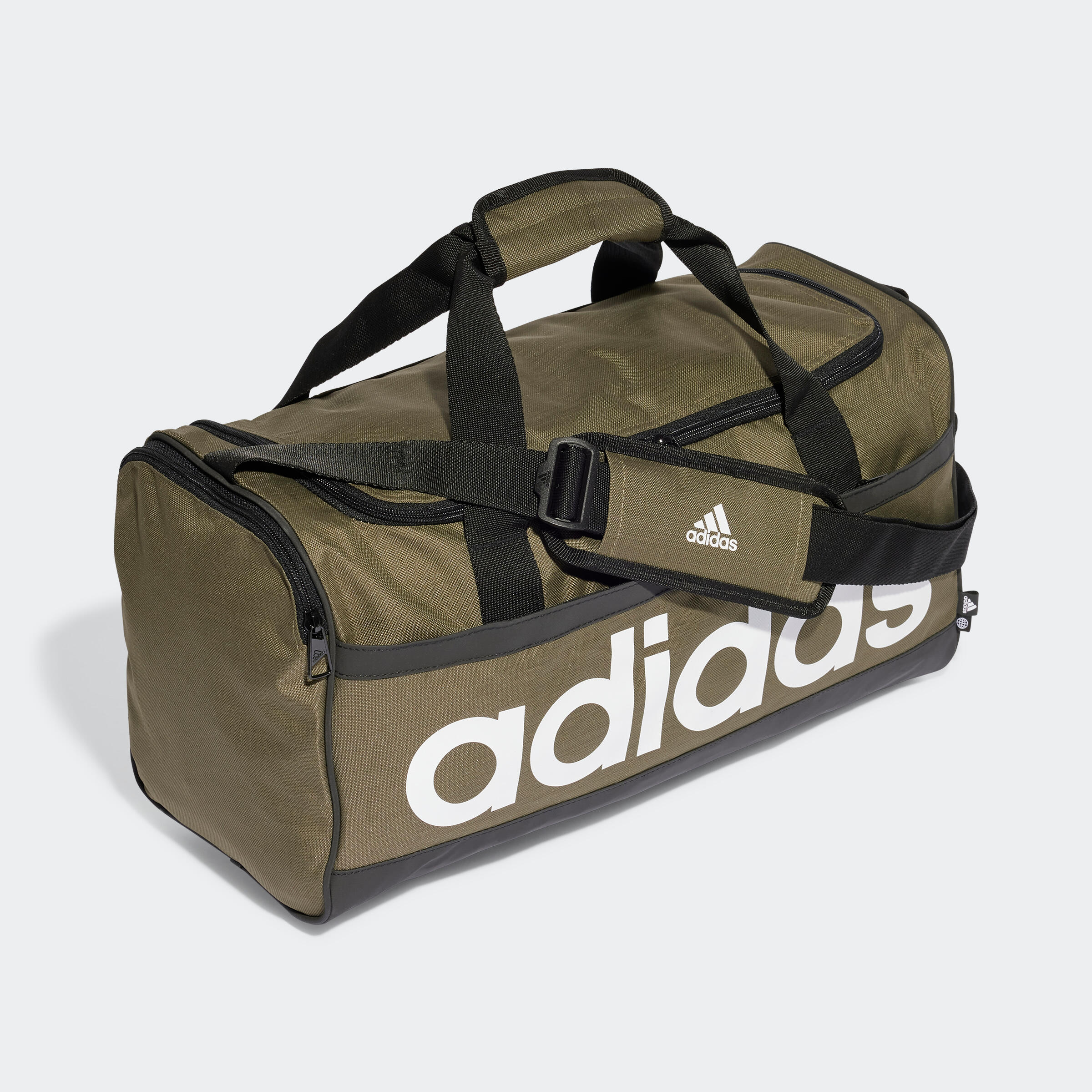 Adidas Small Sized Sports Bag Linear Duffel S - Green