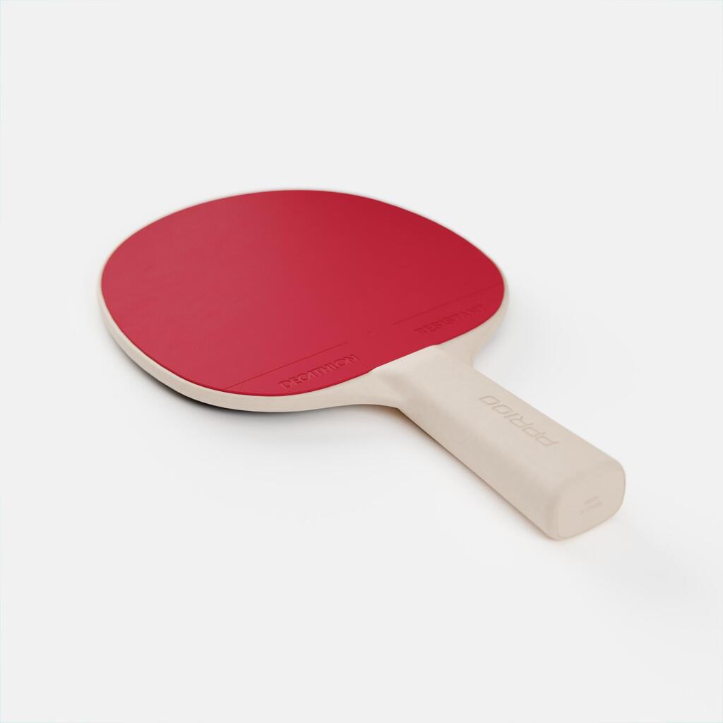 Set de 2 raquettes résistantes + 3 balles de ping pong - set ppr 100