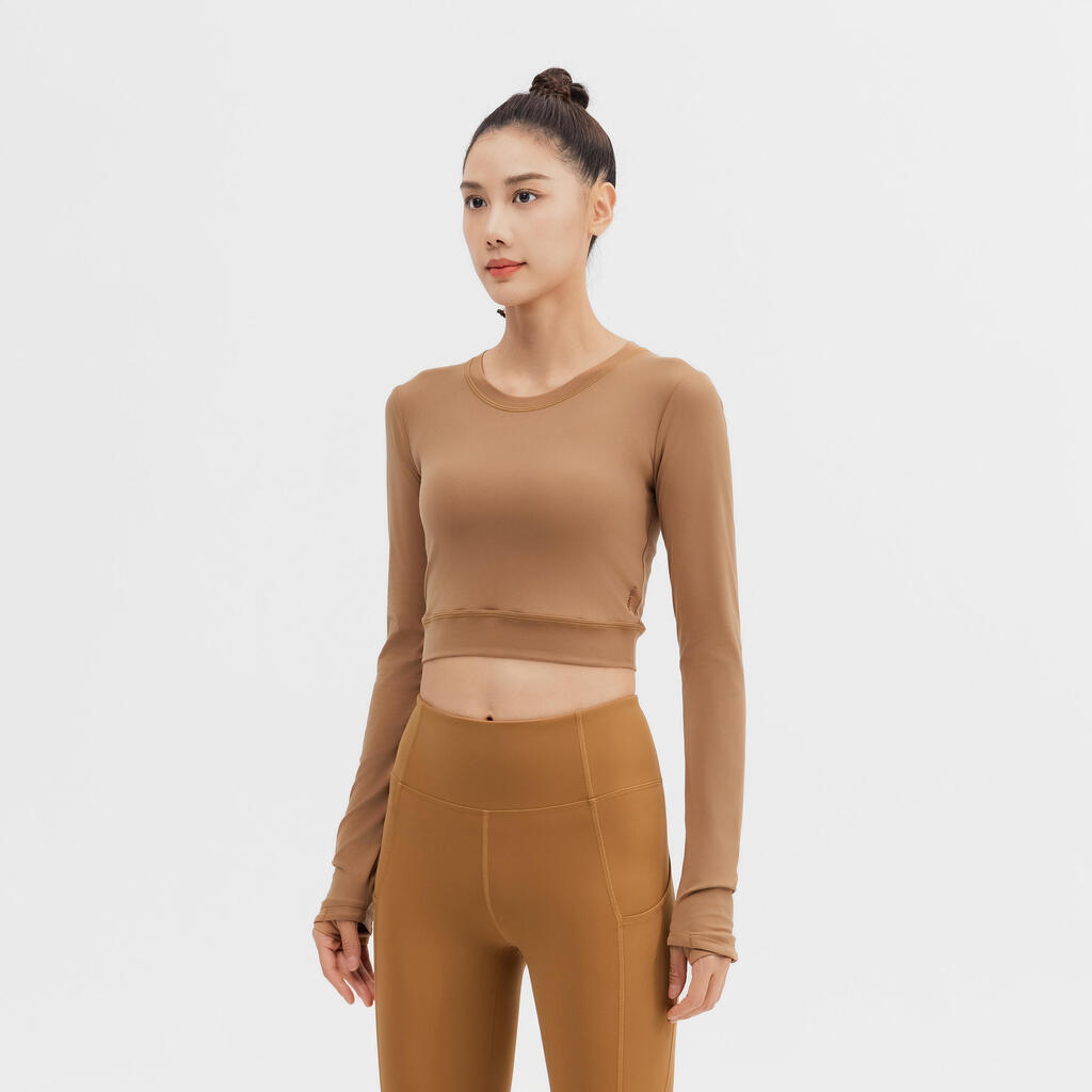 Crop top s krátkymi rukávmi a potlačou modrý