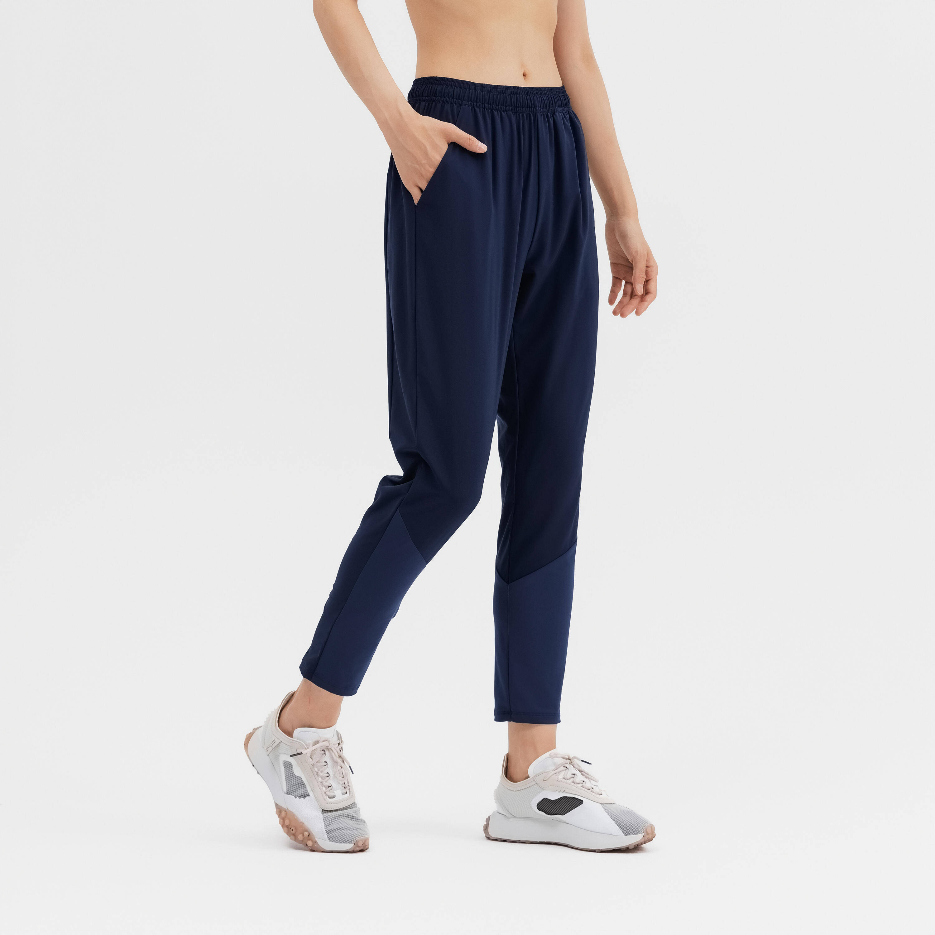 Women Gym Pants Carrot-Cut  - Navy Blue -  3