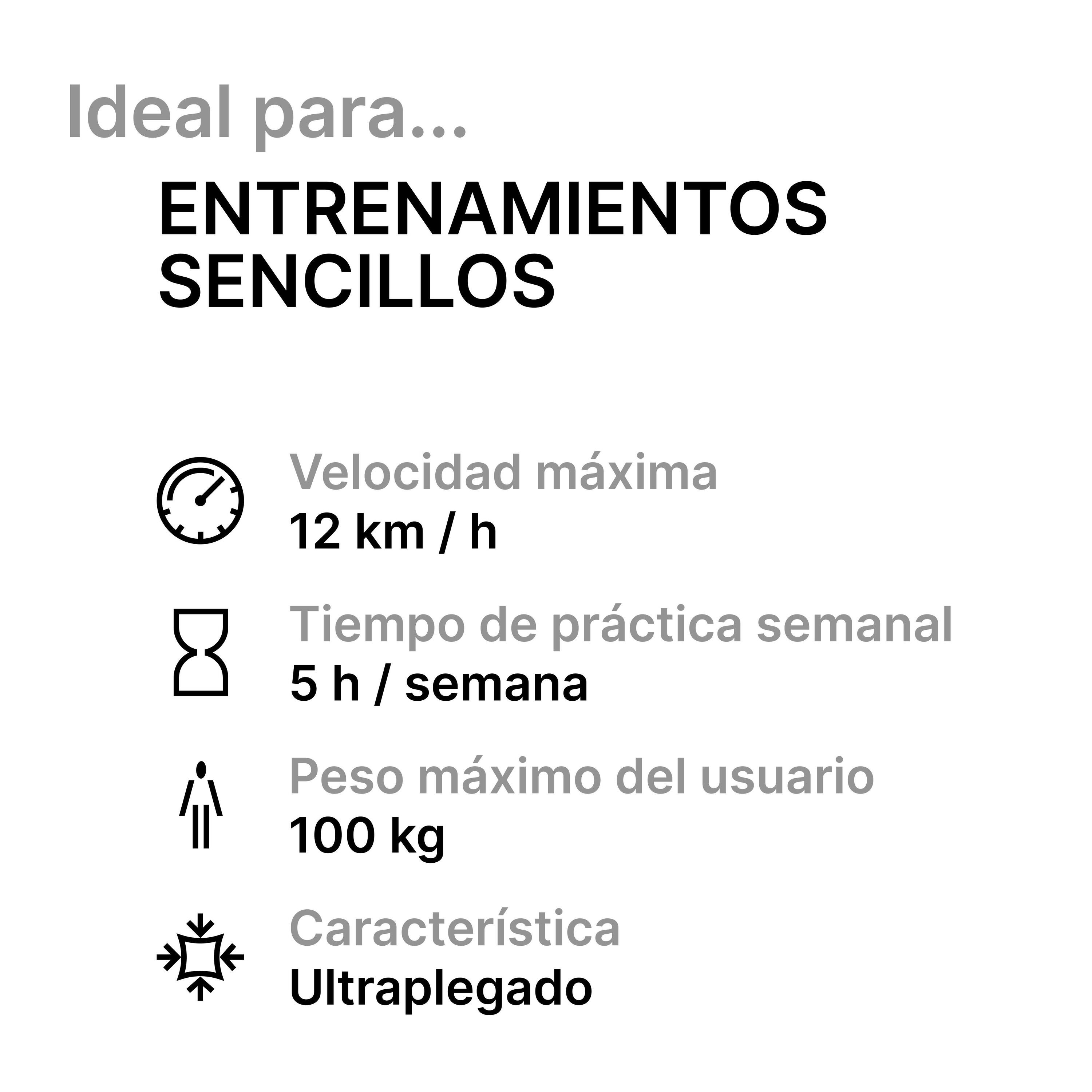 Cinta Correr Initial Run Compacta Conectada 12 km/h 45 × 120 cm Sin Montaje 2/12