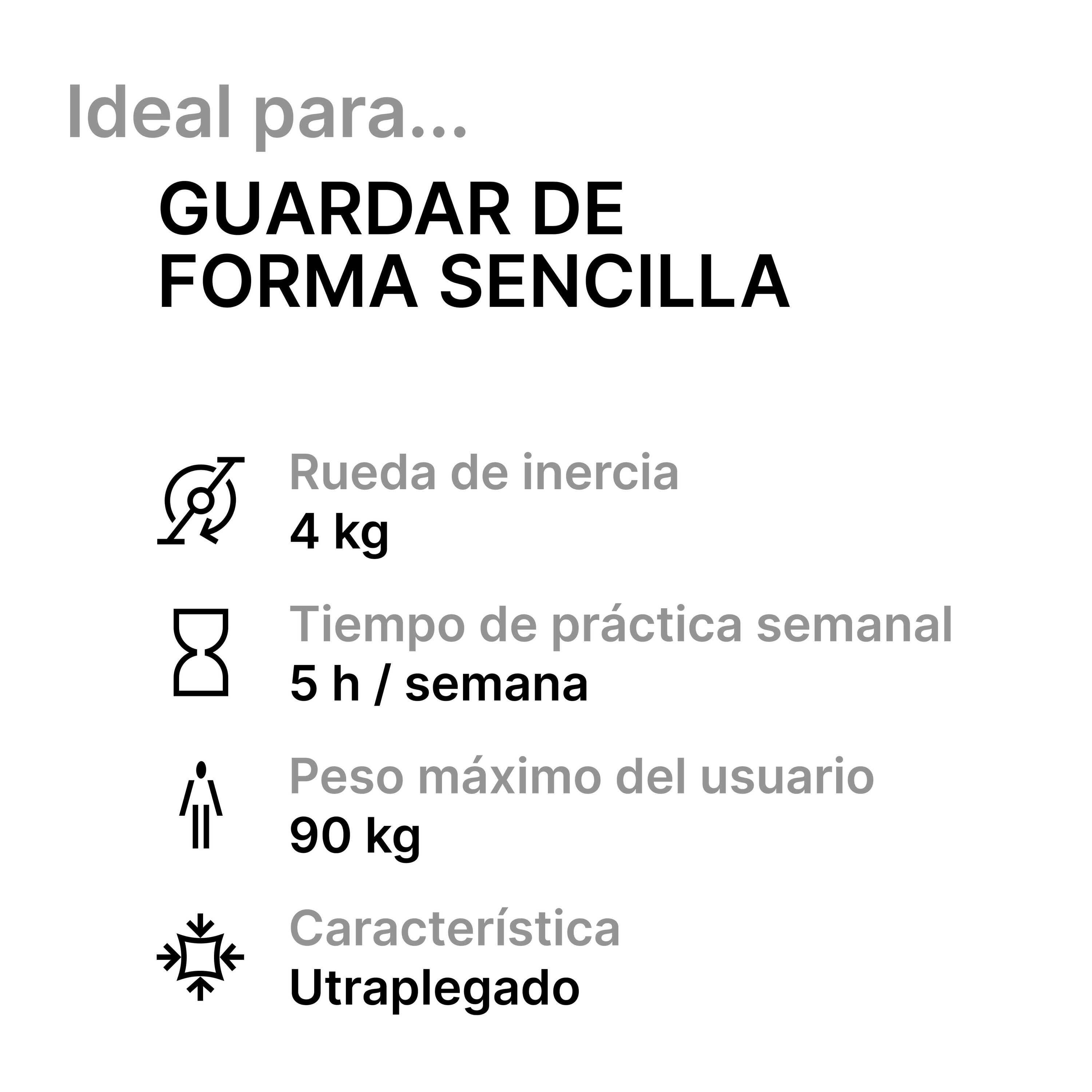 Bicicleta Estática Initial Bike Ultracompacta Silenciosa Conectada 2/13