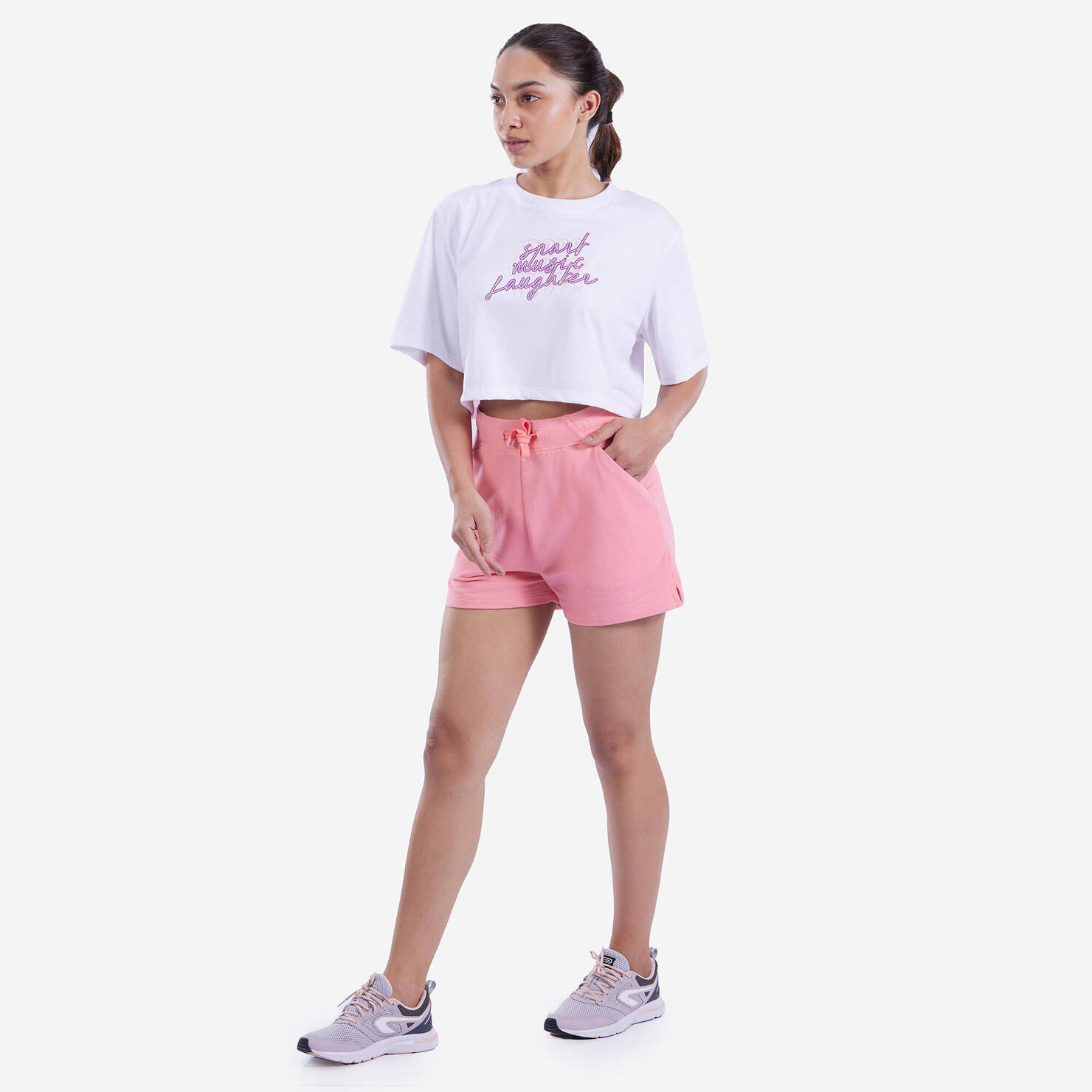 Women's Crop Top T-Shirt - Glacier White