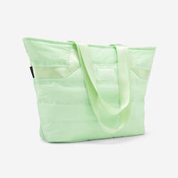 Sac de fitness training 25L femme - Sac cabas doudoune vert pâle