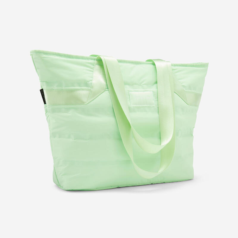 Bolsa Entrenamiento 25 l Mujer Bolsa Mano Relleno Plumífero Verde Claro