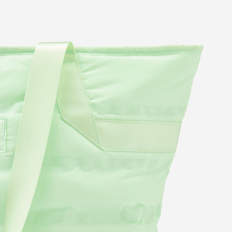 Sac de fitness training 25L femme - Sac cabas doudoune vert pâle