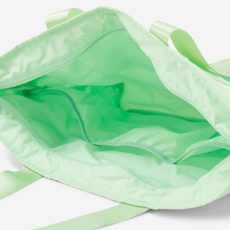 Sac de fitness training 25L femme - Sac cabas doudoune vert pâle