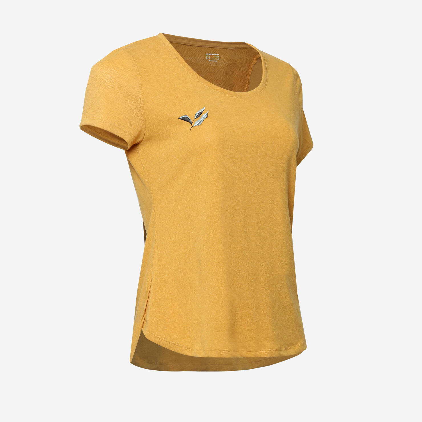 Women Hiking Breathable T-shirt - NH500 Yellow