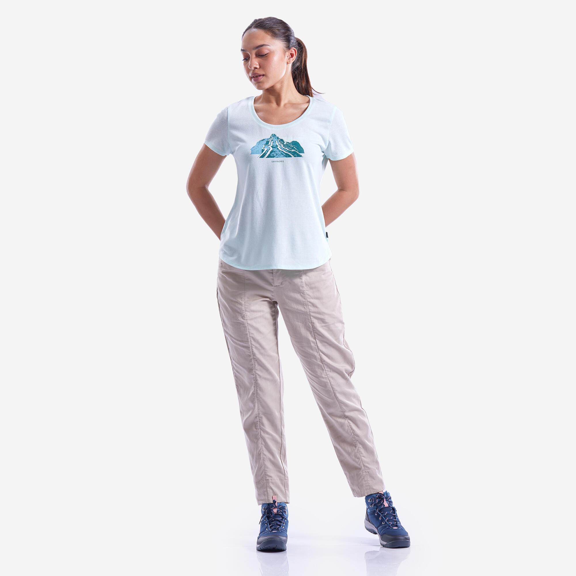 Women Hiking Breathable T-shirt - NH500 Sahyadris