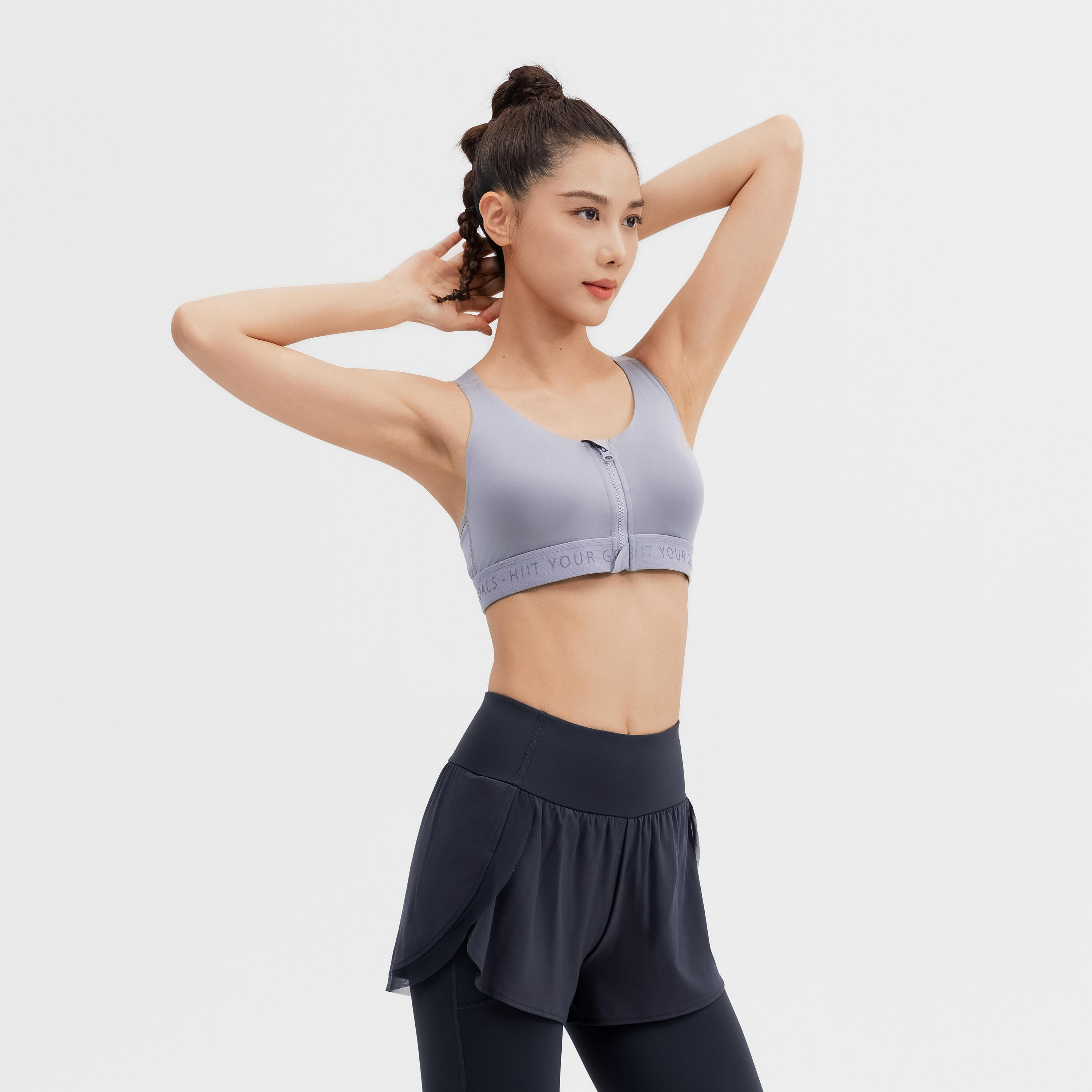 Women’s High-Support Zip-Up Sports Bra with Cups 5/7