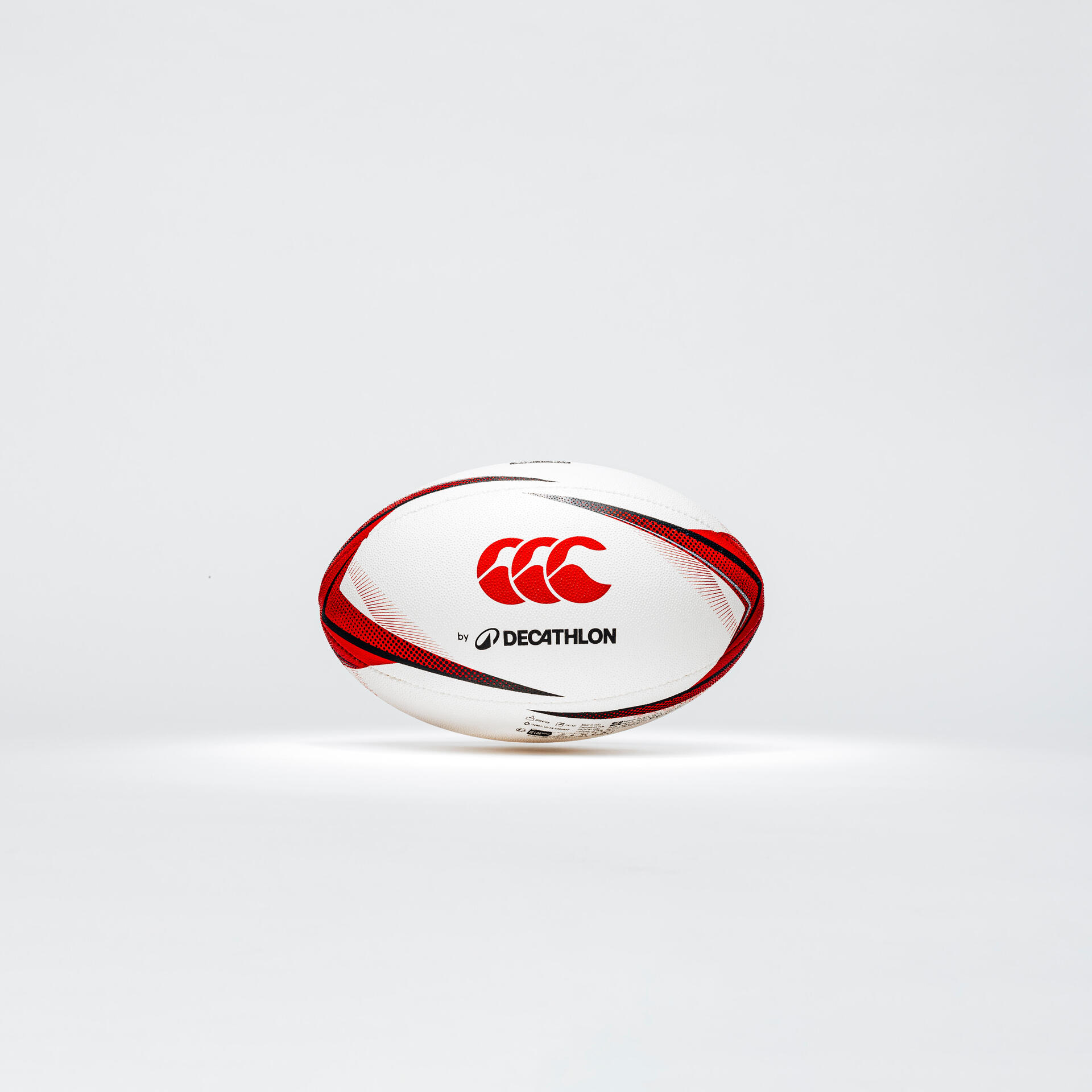 Ballon de Rugby T5 - Ballon de match Decathlon | Canterbury noir et rouge