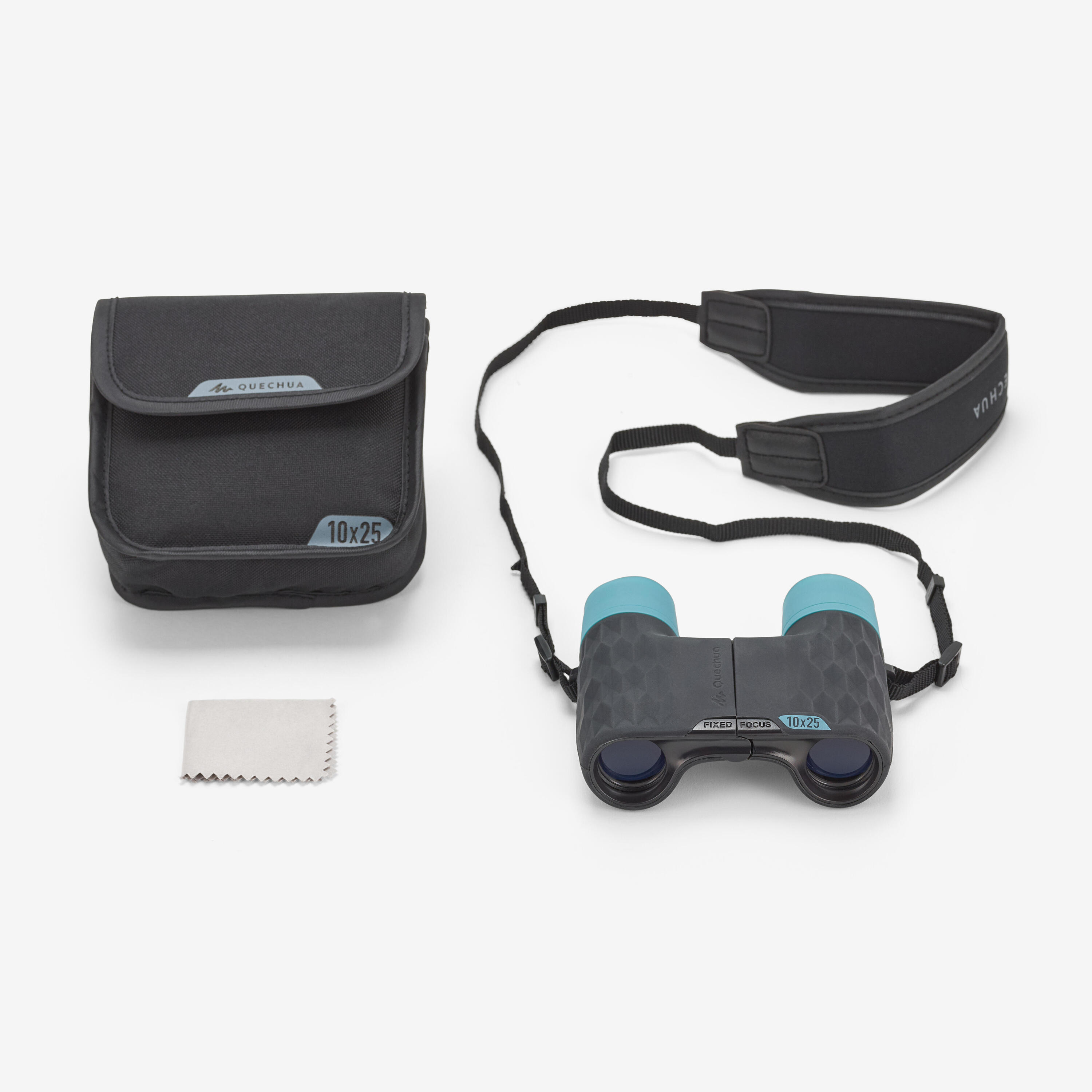 Wandelverrekijker voor volwassenen fix focus MH B140 x10 blauw grijs 4/5