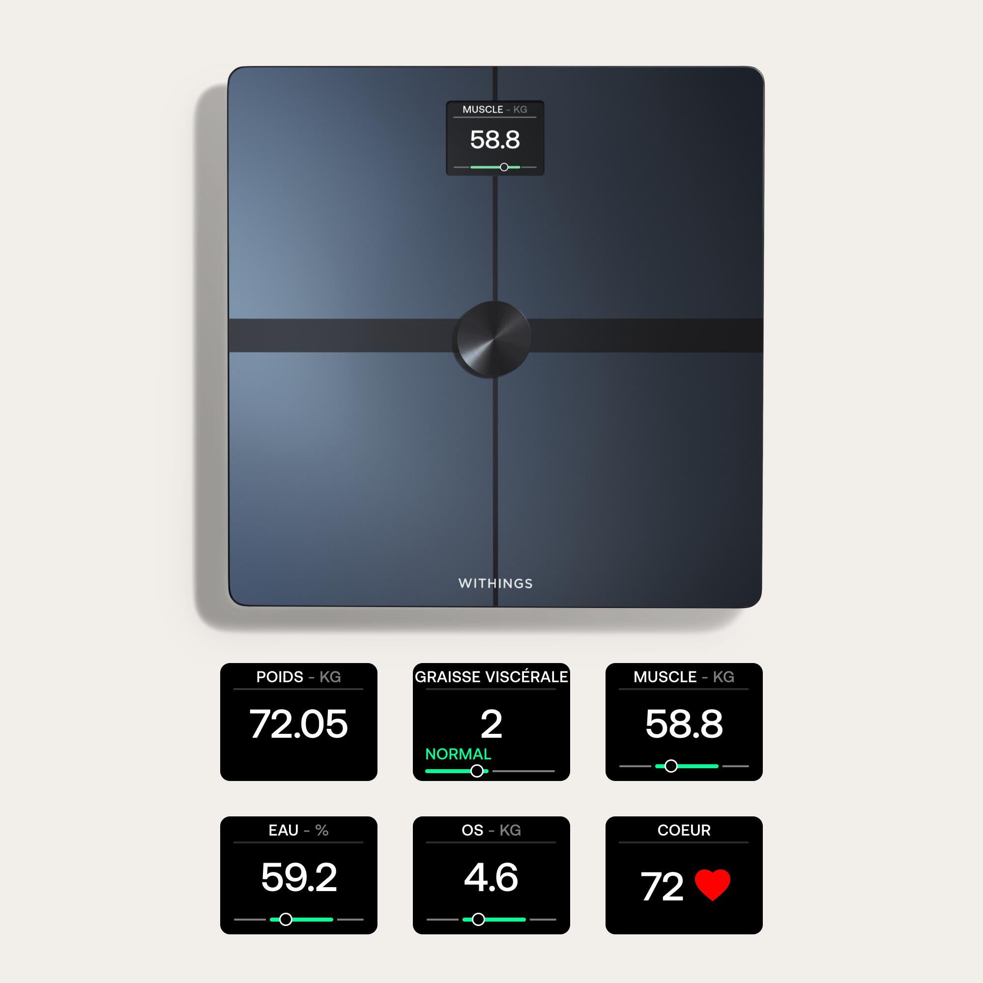 Advanced Body Composition Smart Scales, Body Smart Black WITHINGS
