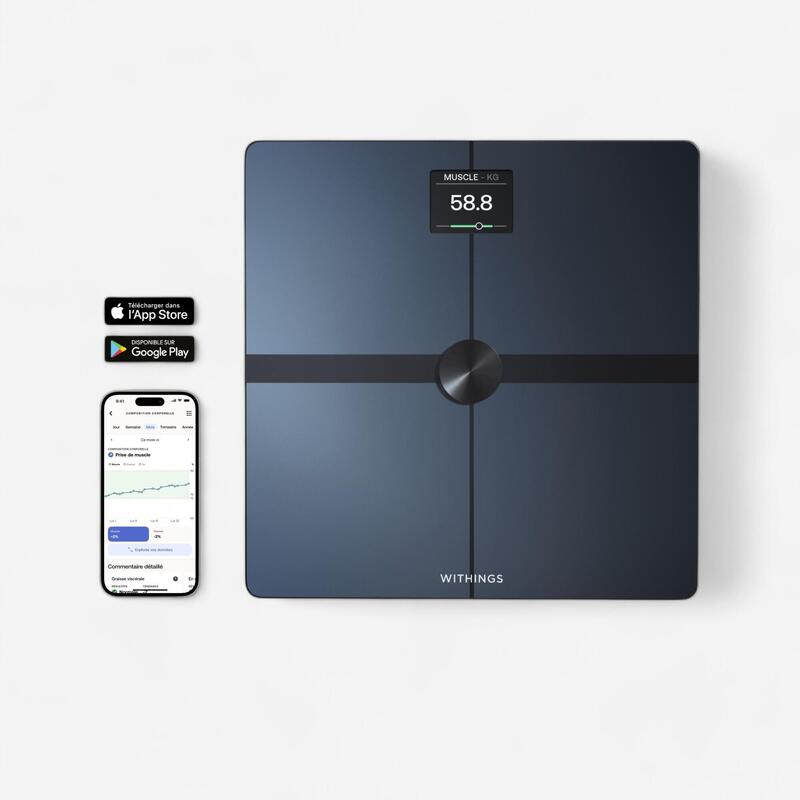 Cântar inteligent avansat compoziție corporală Body Smart Negru