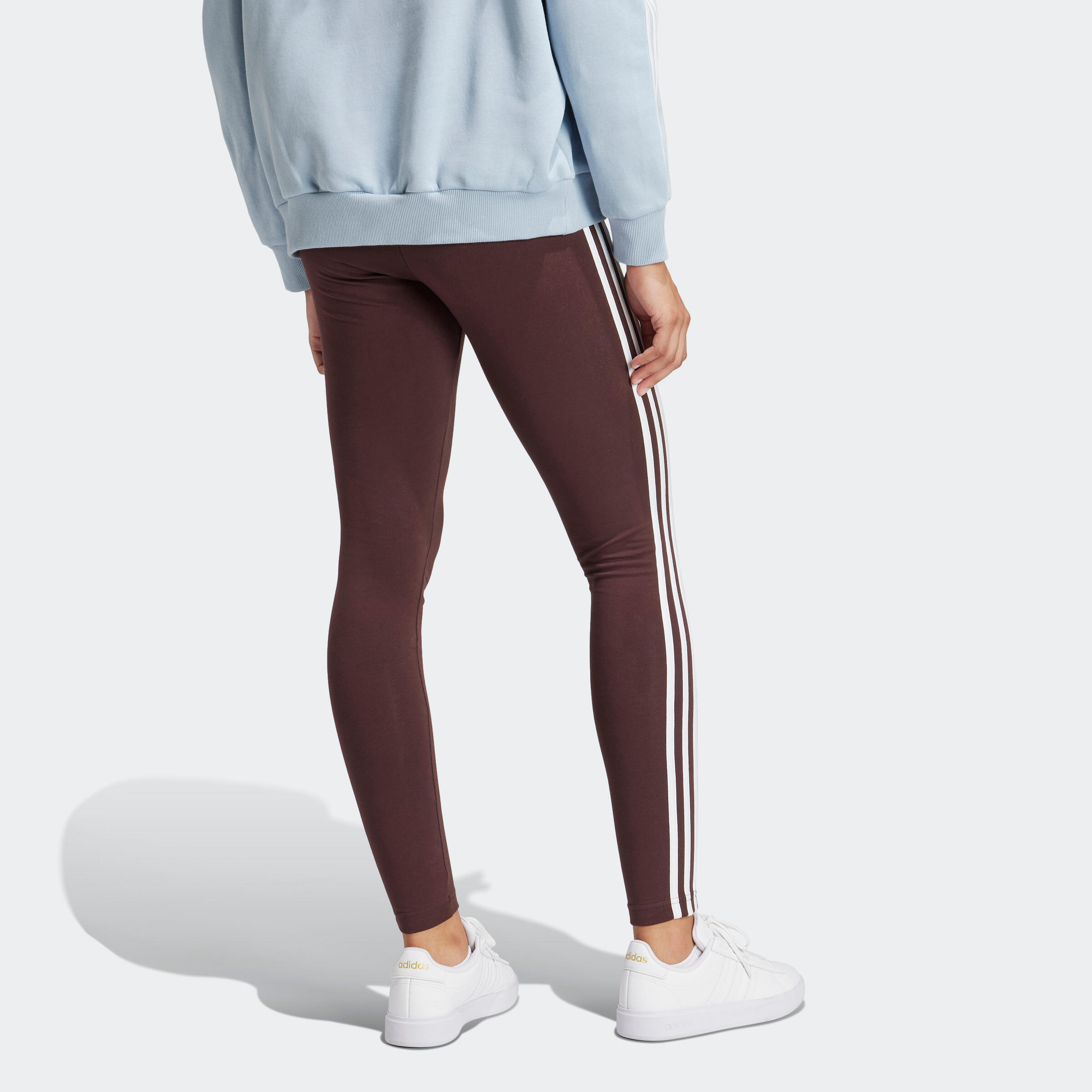 Legging imprimé 3 bandes Adidas femme - marron 3/6