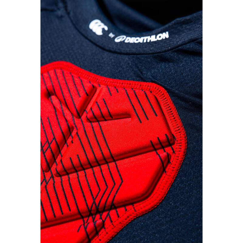 Tricou protecție umeri Rugby R500 Canterbury Albastru Copii