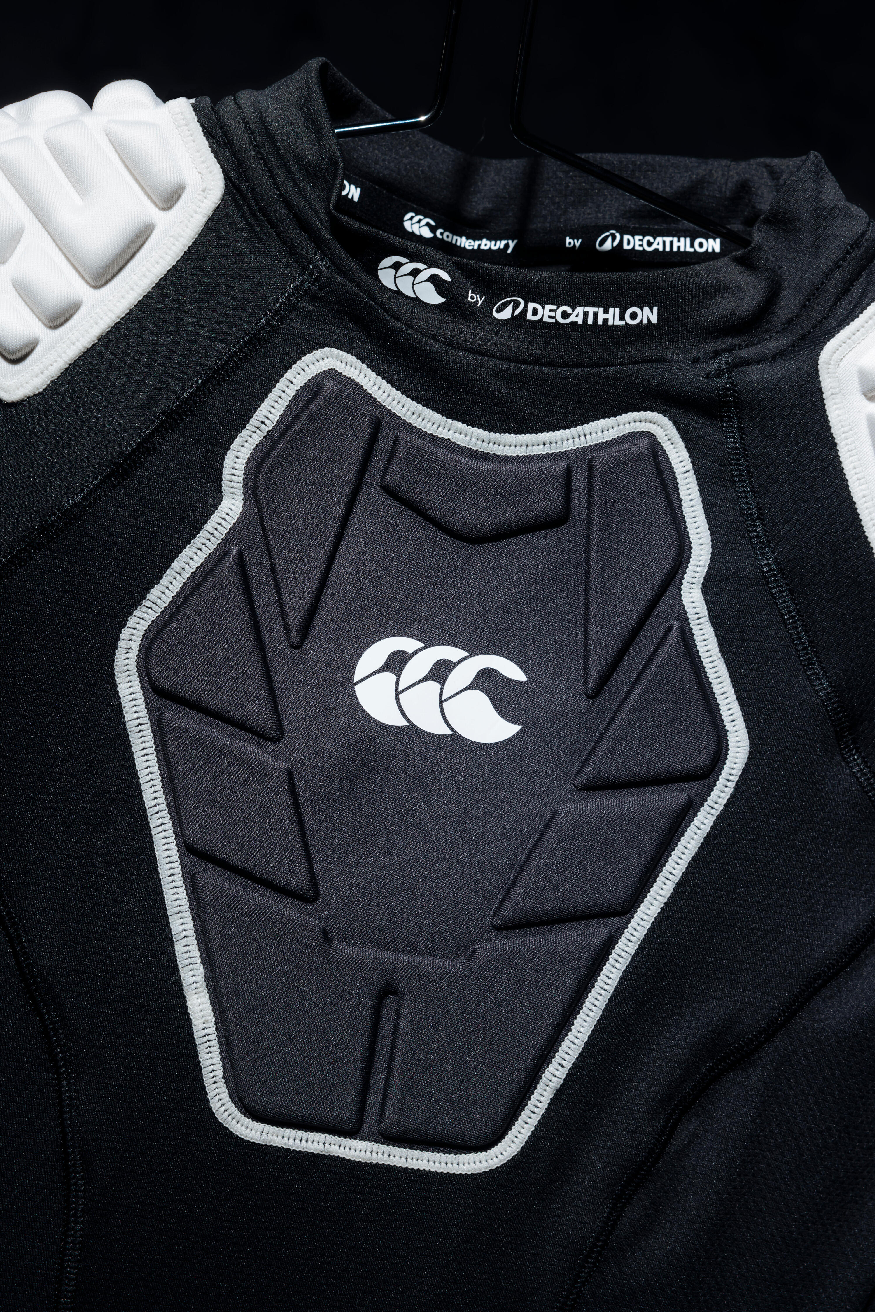 Damen/Herren Rugby Schulterschutz - R500 Decathlon Canterbury schwarz 11/12