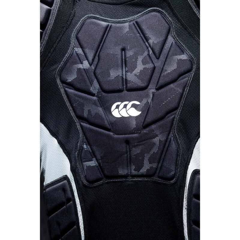 Tricou protecție umeri rugby R900 Decathlon Canterbury Negru Bărbați