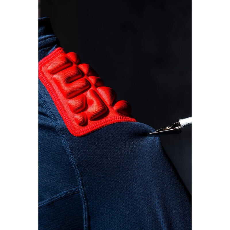 Tricou protecție umeri Rugby R500 Canterbury Albastru Copii