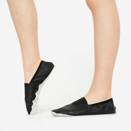 Chaussons danse modern&#039;jazz cuir souple - noir