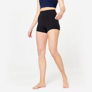 Women's High-Waist Modern Dance Shorts - Black