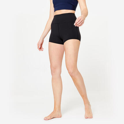 Short danse moderne taille haute femme - noir