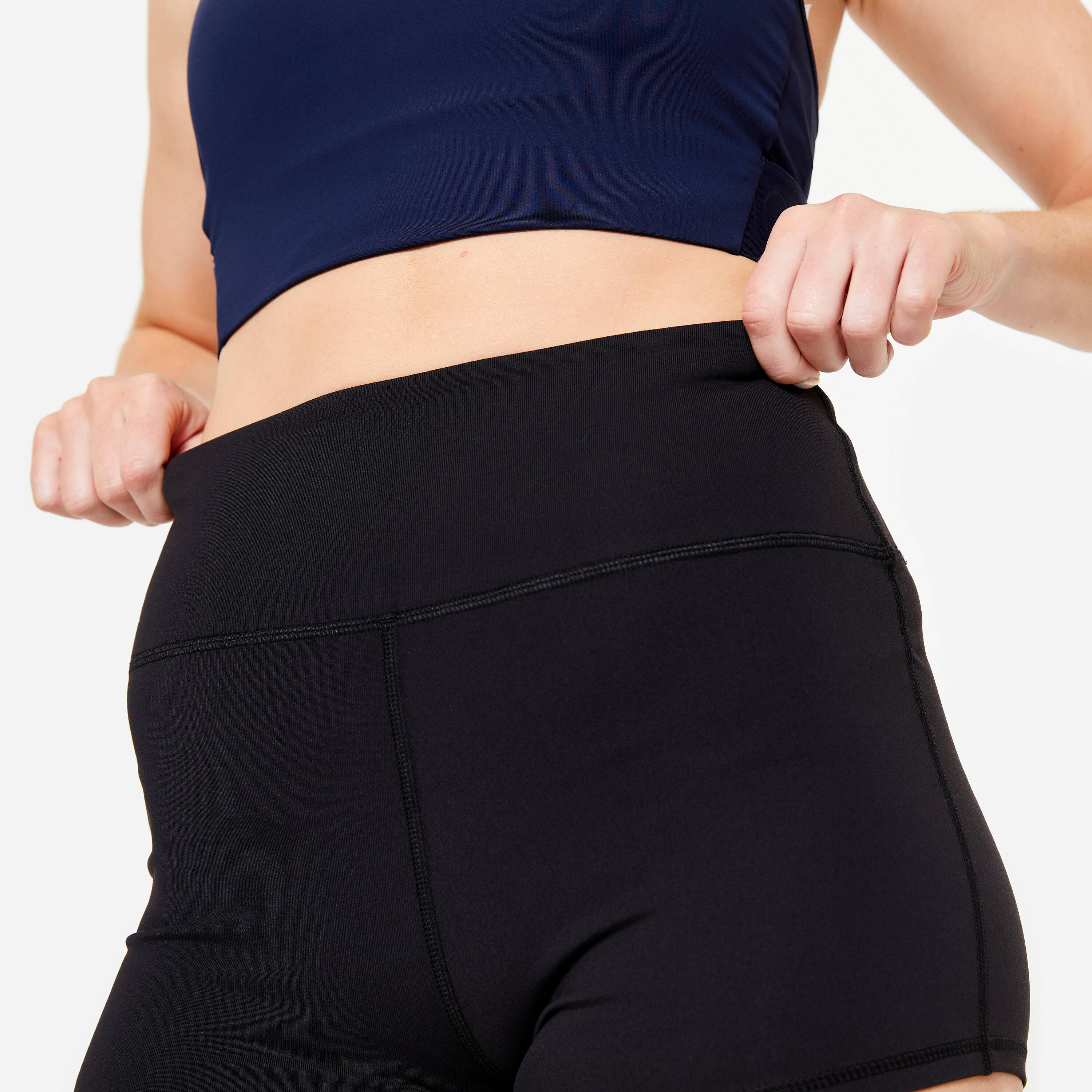 Women's High-Waist Modern Dance Shorts - Black -  4