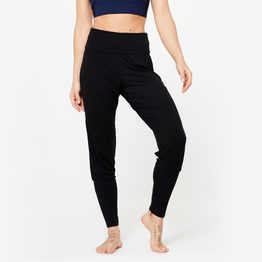 Pantalon danse moderne resserré dans le bas de jambe femme - noir