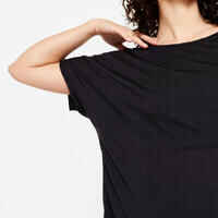 Women's Modern Dance Loose-Fit Short-Sleeved T-Shirt - Black