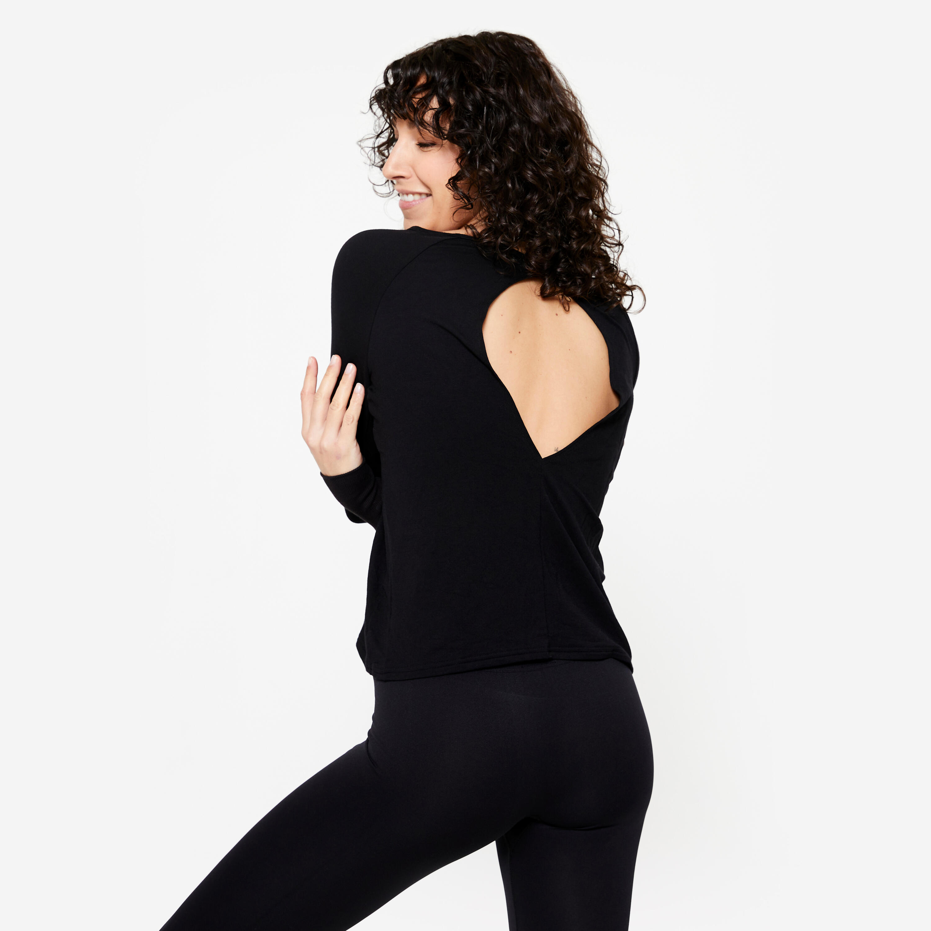 Sweatshirt Modern Dance Damen fliessend - schwarz  3/7