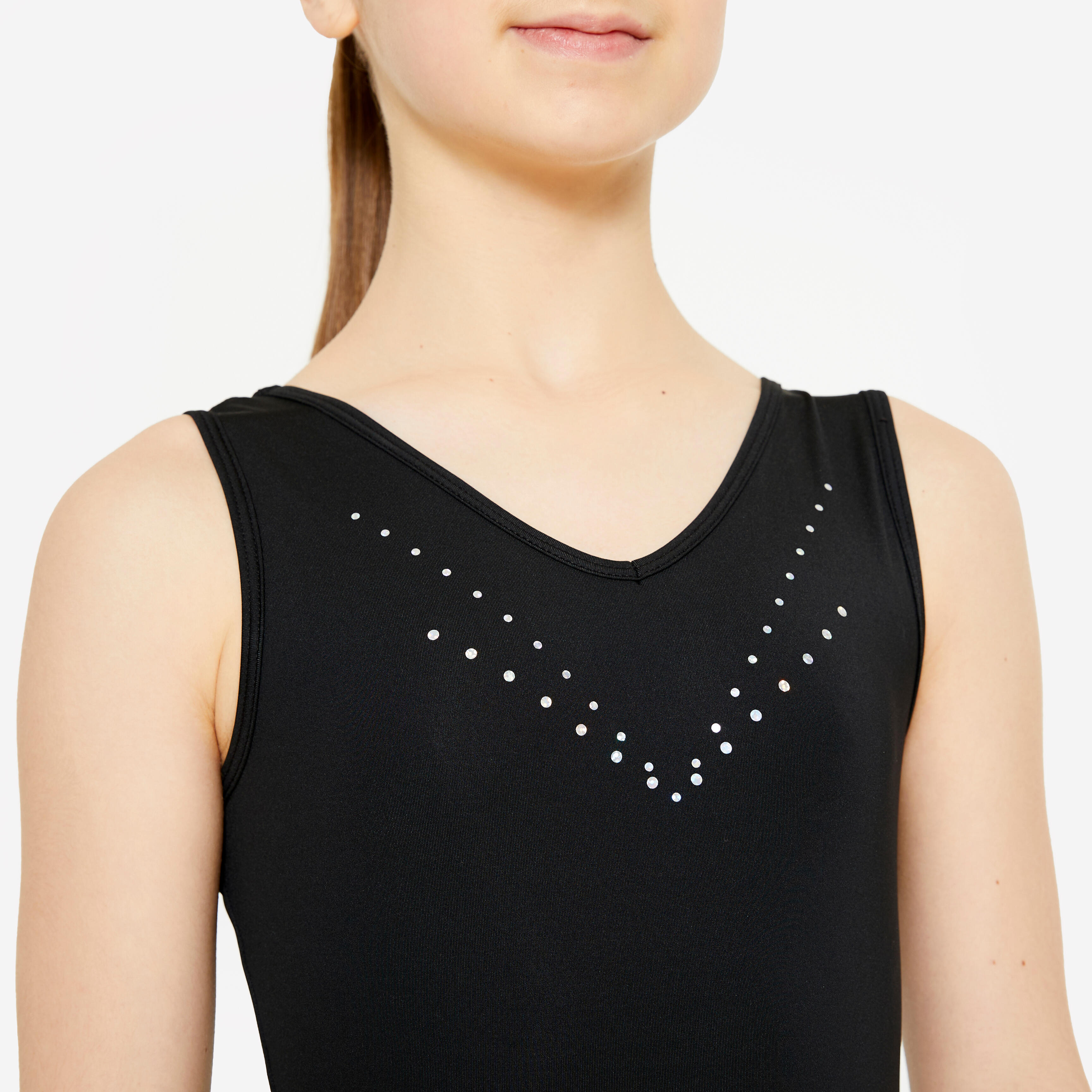Girls Ballet Sleeveless Leotard Black