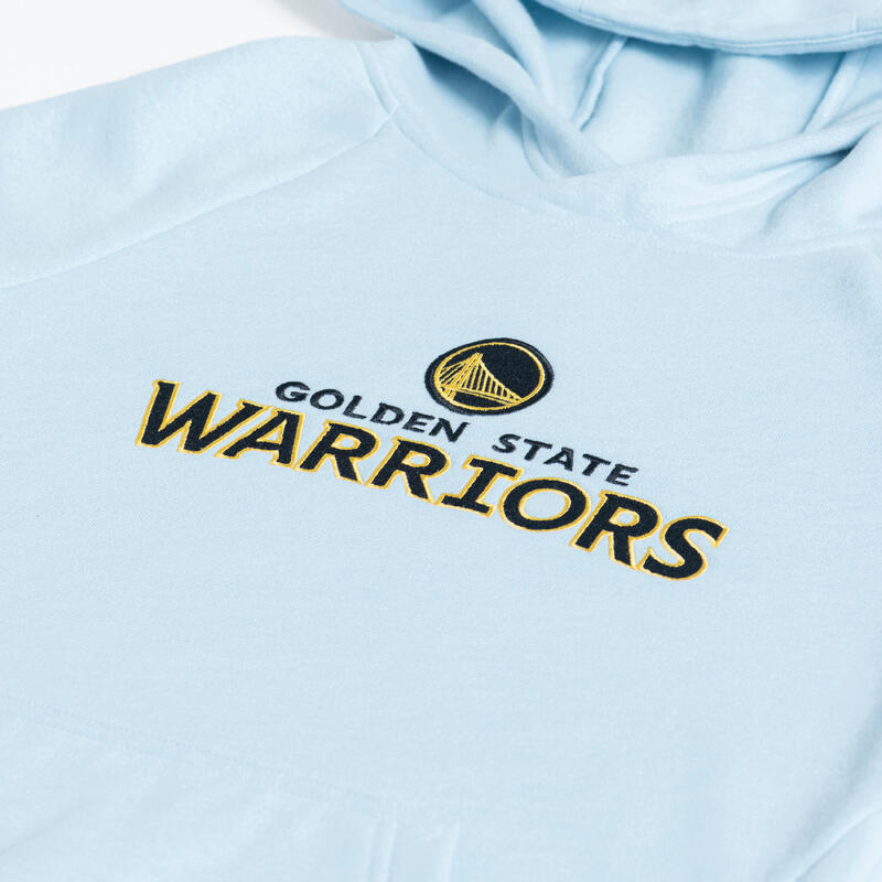 Basketbalhoodie voor kinderen 900 NBA Golden State Warriors lichtblauw