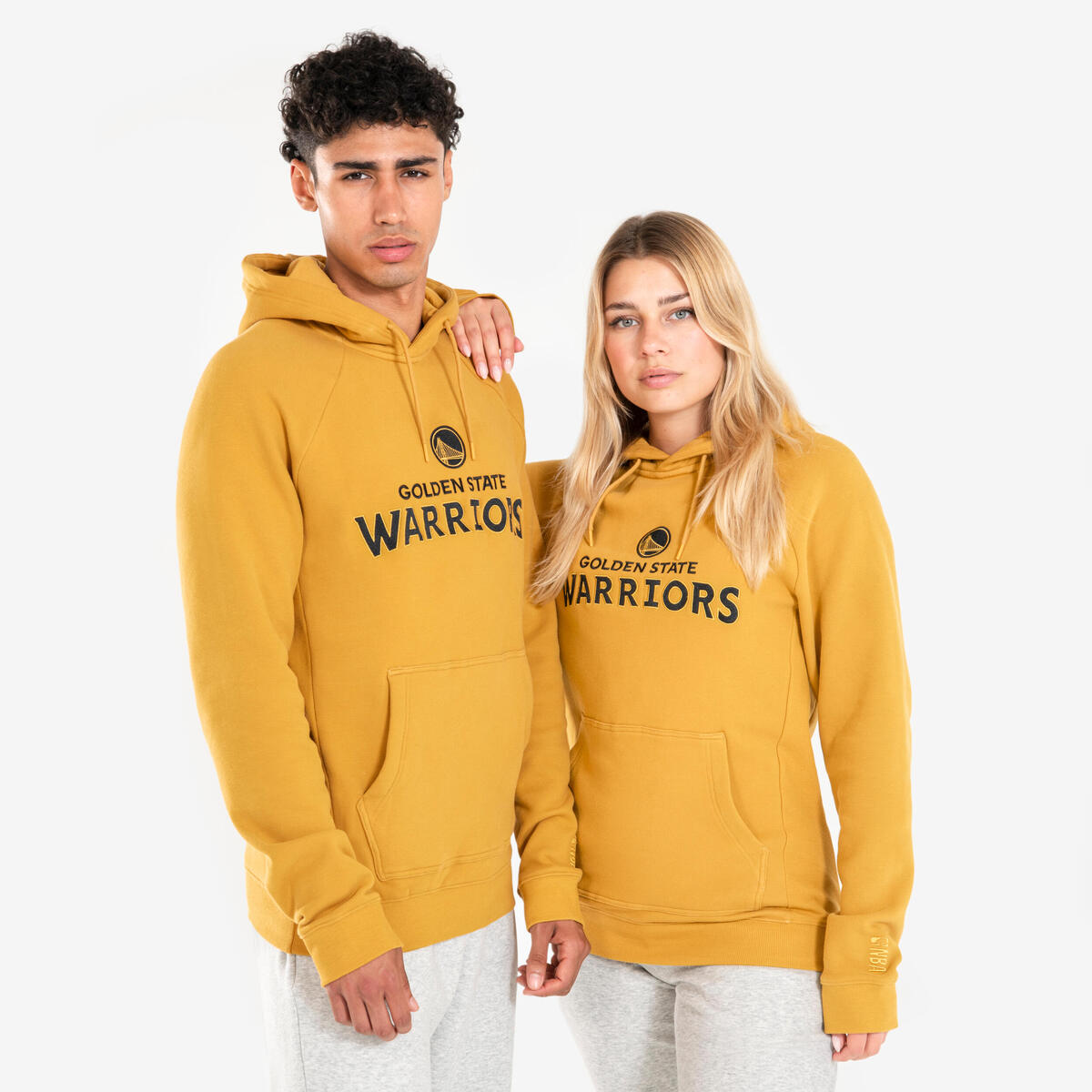Sweat à capuche golden state warriors homme/femme - hoodie 900 nba jaune foncé