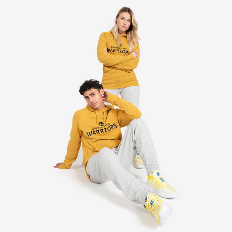 Sweat à capuche golden state warriors homme/femme - hoodie 900 nba jaune foncé