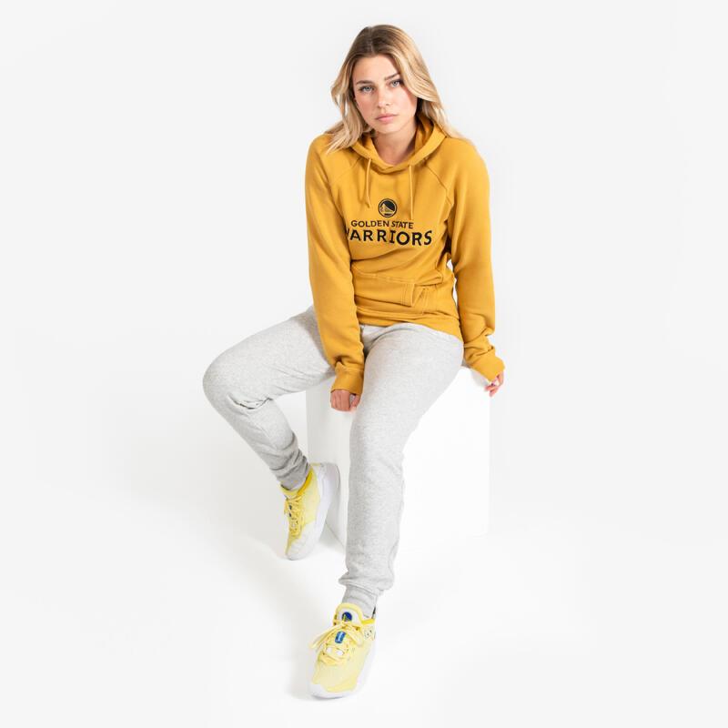 Sweat à capuche golden state warriors homme/femme - hoodie 900 nba jaune foncé