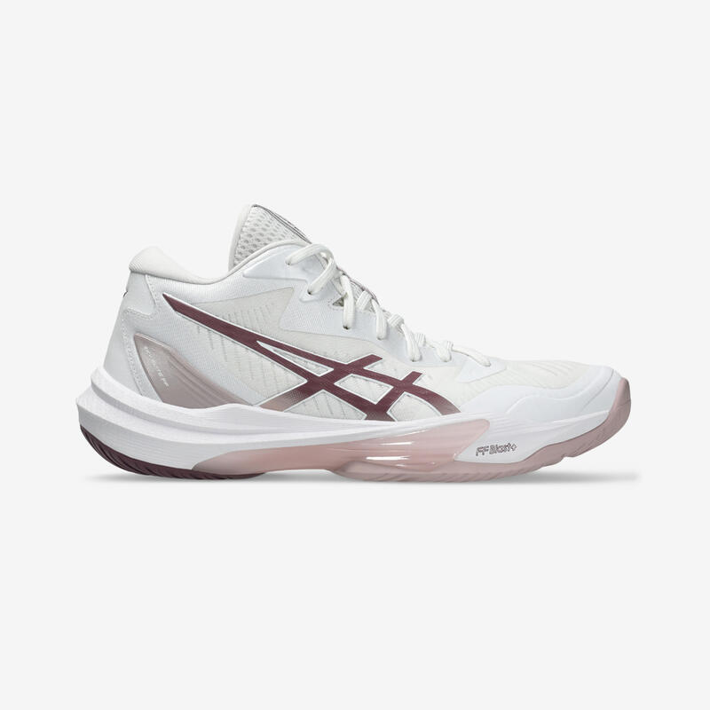 Zapatillas de voleibol amortiguación total mujer,  Ski Elite FF3 blanco malva