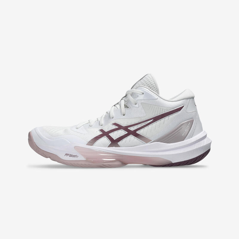 Chaussures de volleyball amorti optimal femme, Ski Elite FF3 blanc mauve