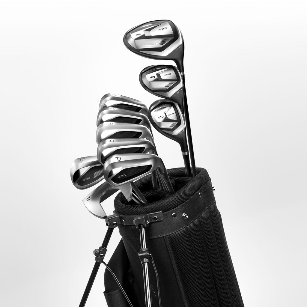 SET 10 GOLF CLUBS RIGHT HANDED STEEL - INESIS 100