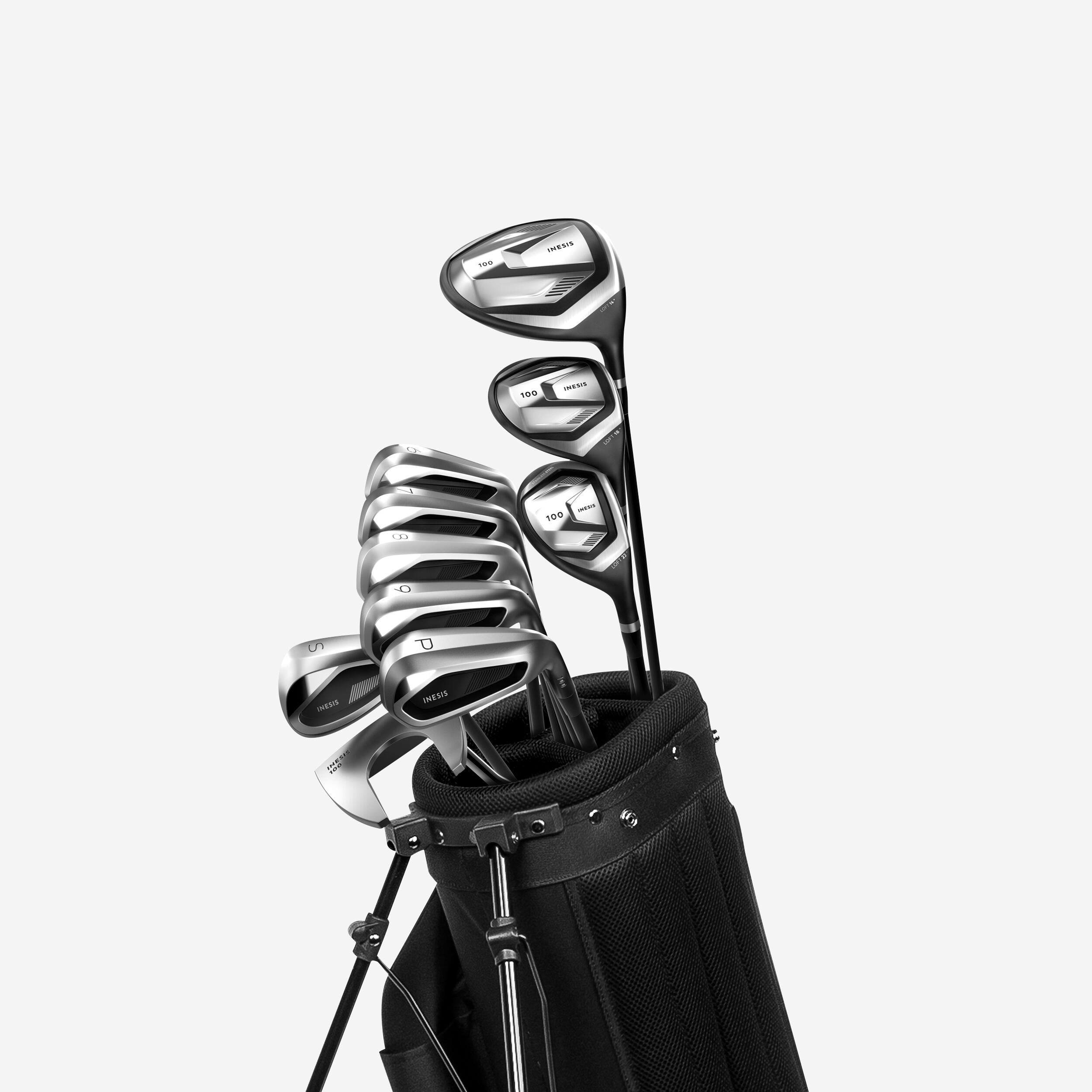 Set of 10 golf clubs right-handed graphite - INESIS 100 1/11