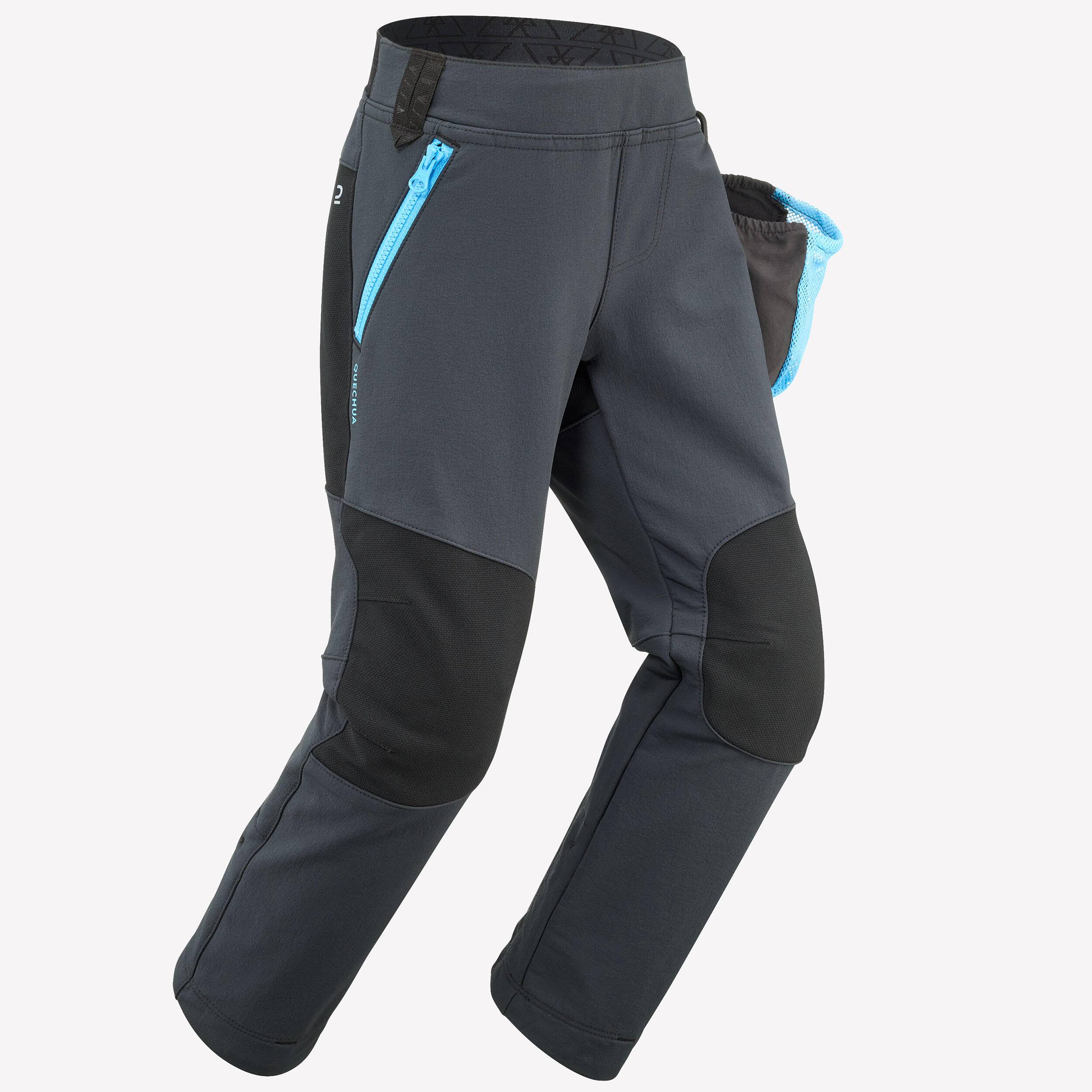 Pantaloni softshell da trekking - MH550 grigio scuro - bambino 2-6 anni