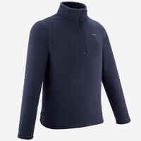Kids’ Hiking Fleece Jacket MH100 - 7-15 years - Half Zip - Blue