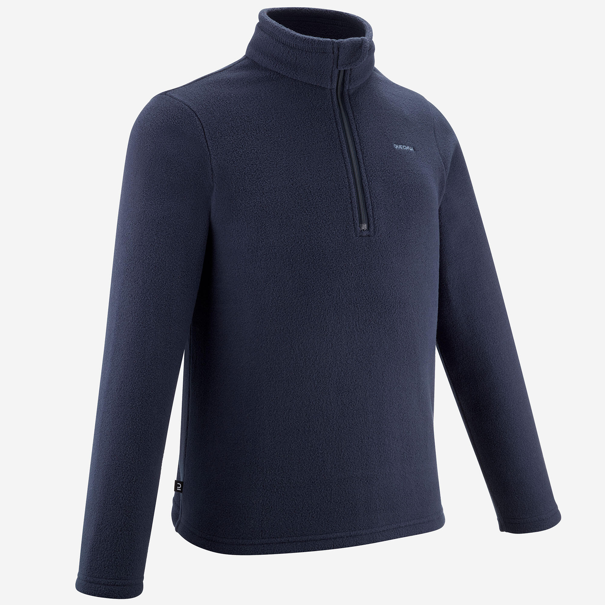 Kids’ Hiking Fleece Jacket MH100 - 7-15 years - Half Zip - Blue 2/7