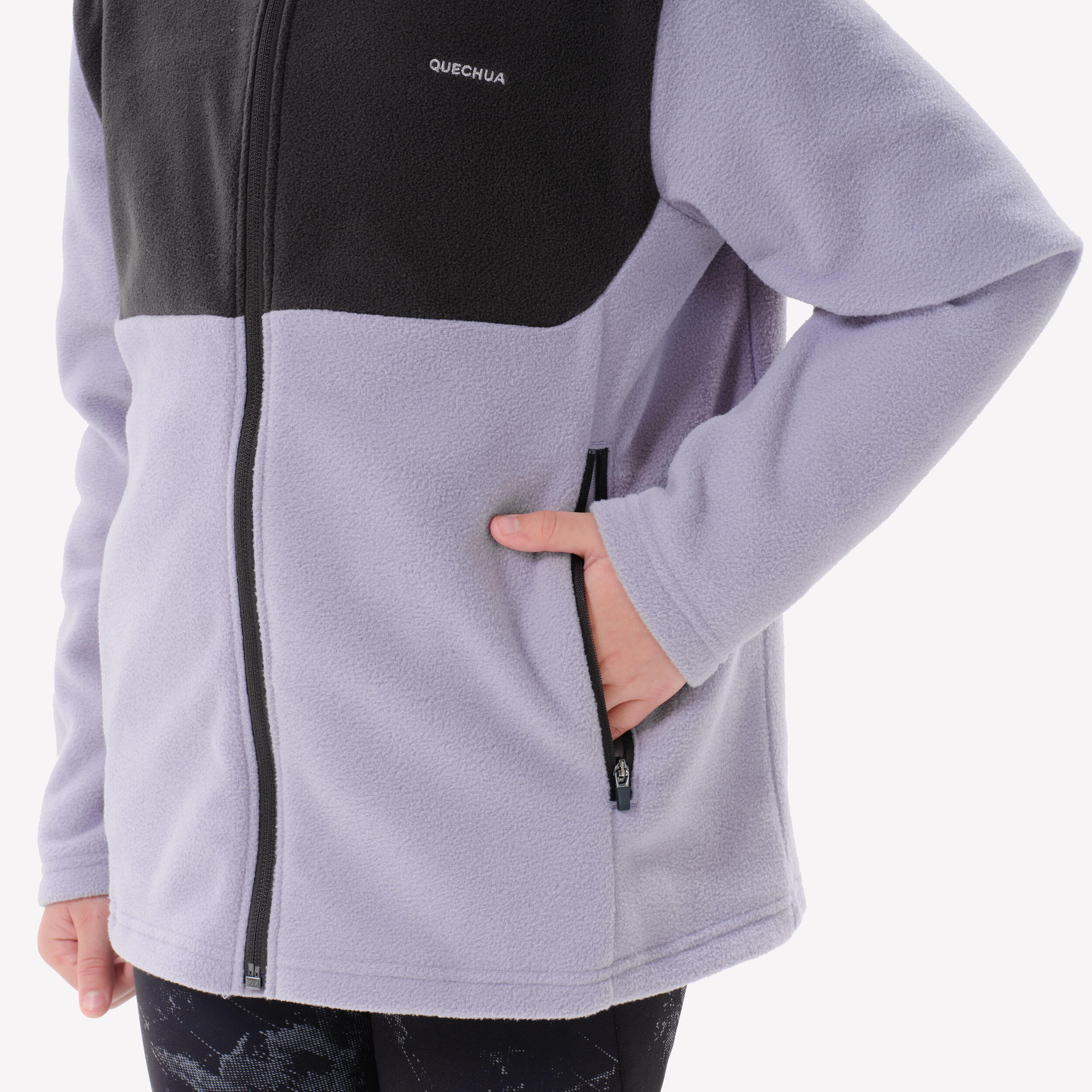 Kids’ Fleece Hiking Jacket, MH 500 Age 7-15 - QUECHUA