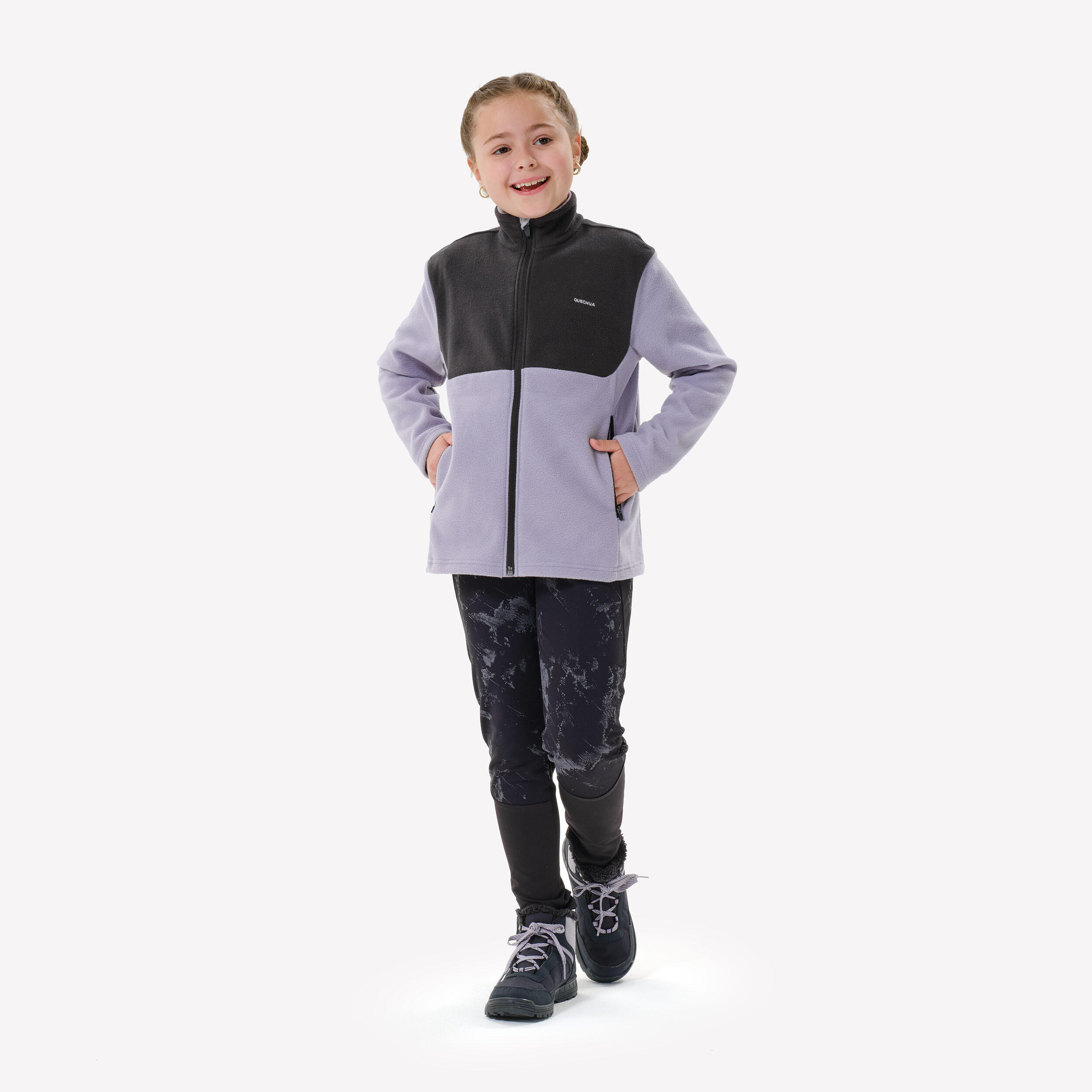 Veste de randonnée en polaire enfant, MH 500 Âge 7-15 ans - QUECHUA