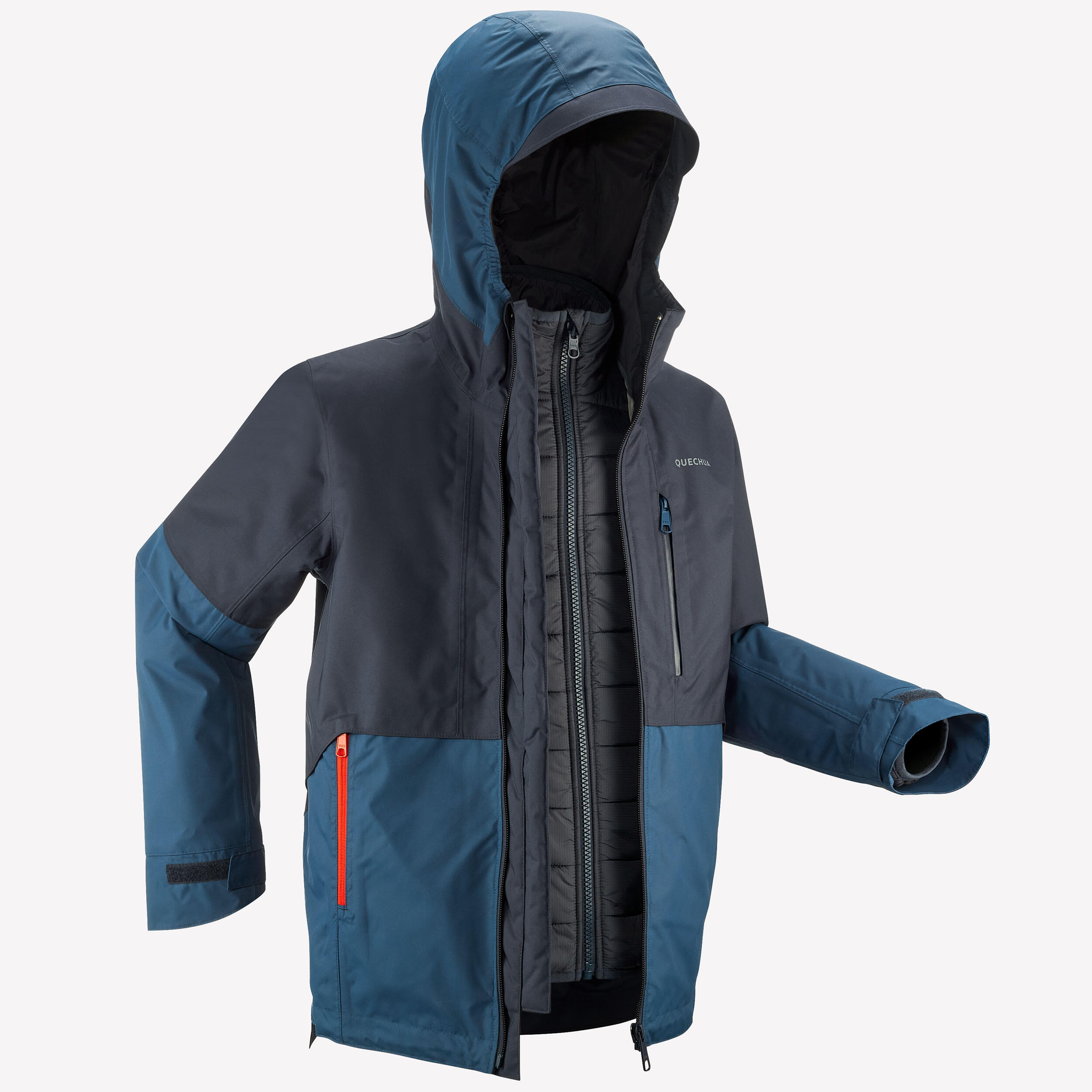 Chaqueta 3en1 de montaña y nieve impermeable Niños 7-15 años Quechua MH500 8/14