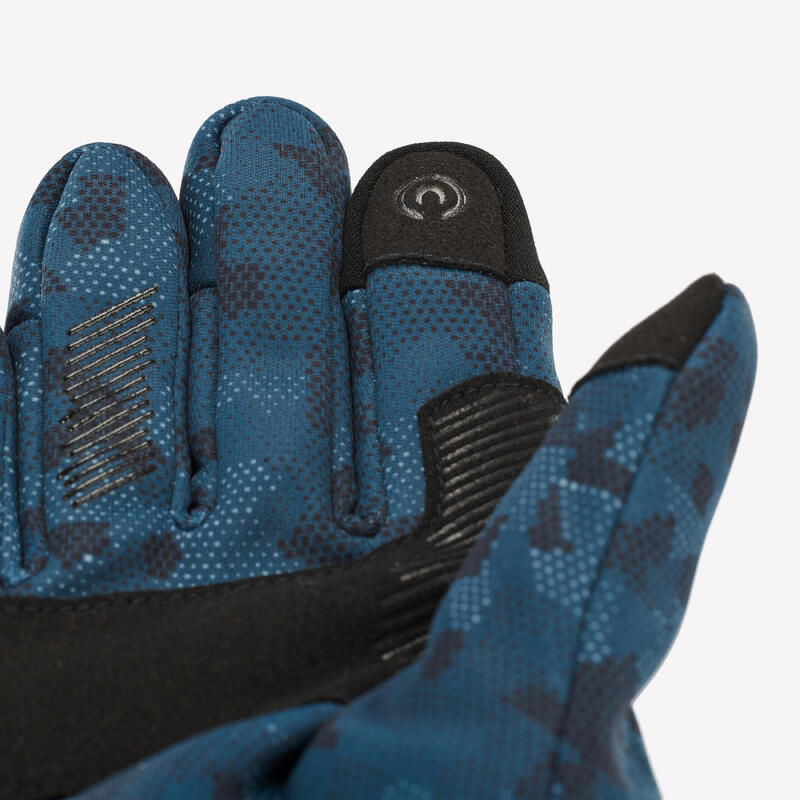 Gants tactiles et stretch enfant 6-14 ans, HIKE500 bleu