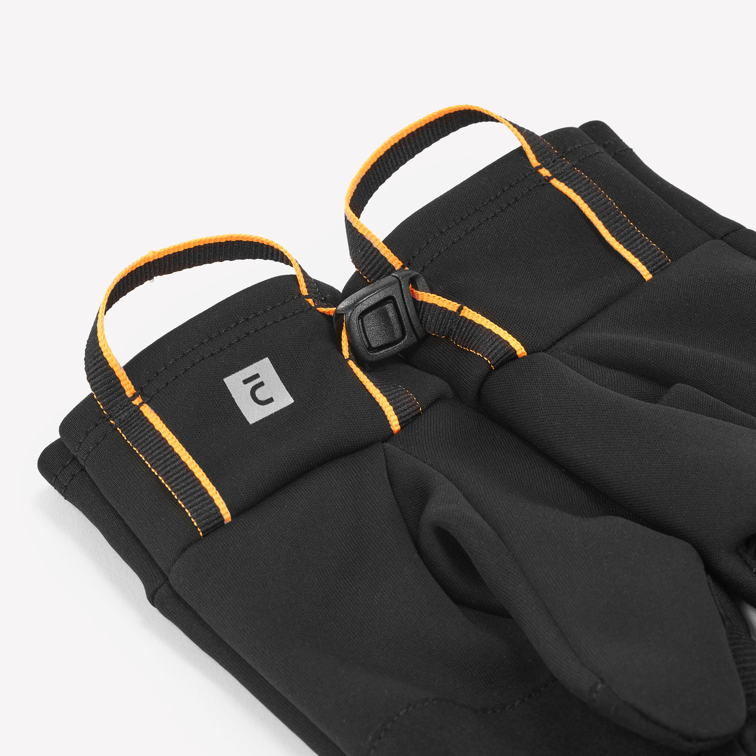 Kids’ tactile and stretch gloves, 6-14 years HIKE500 - Black