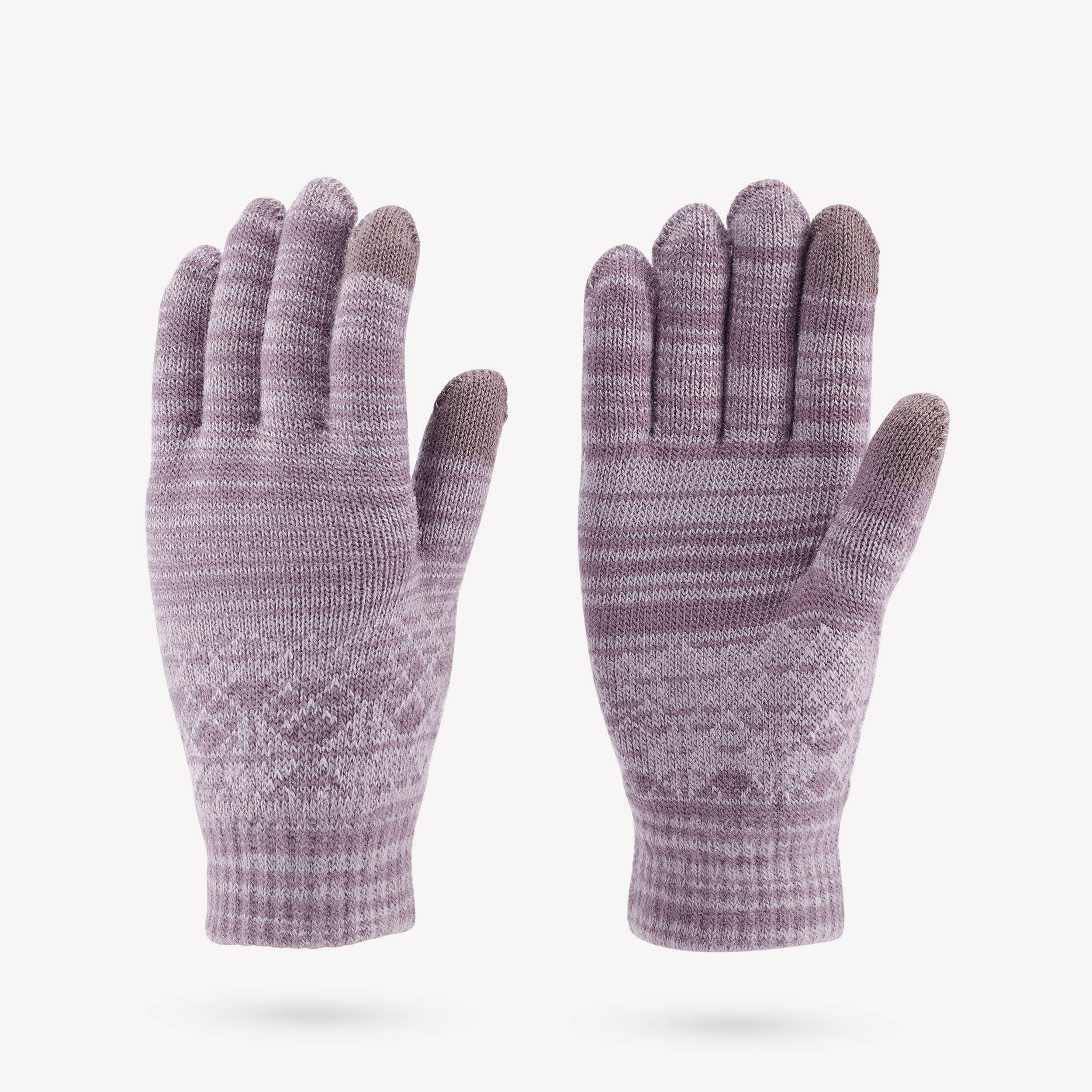 Kids’ tactile mesh gloves  4-14 years HIKE100 - Purple -  1