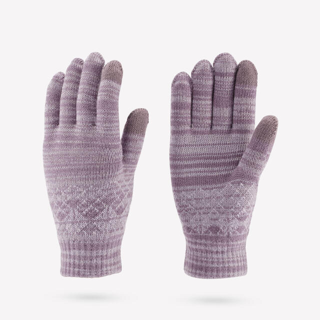Guantes táctiles de senderismo punto Niños 4-14 años Quechua SH100